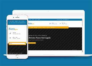 宽屏橙色手机应用设计网站模板 - 项目资源网