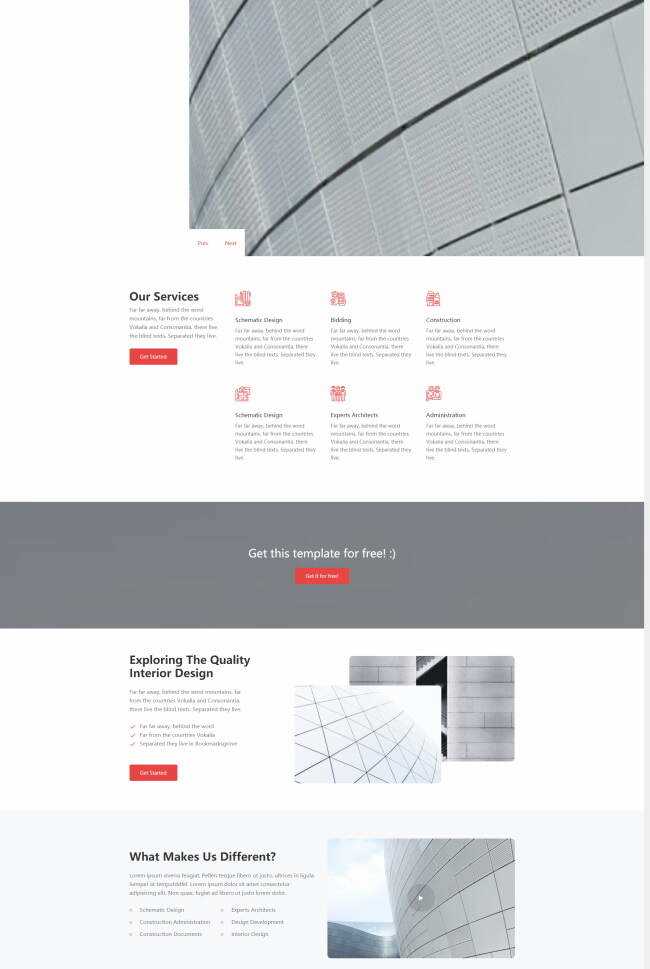 现代建筑公司宣传网站html模板 - 项目资源网
