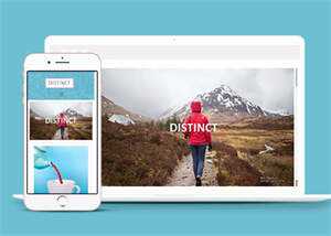 简洁左侧固定导航旅游网站模板 - 项目资源网