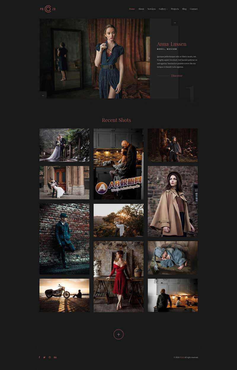 精美摄影作品集网站html模板 - 项目资源网