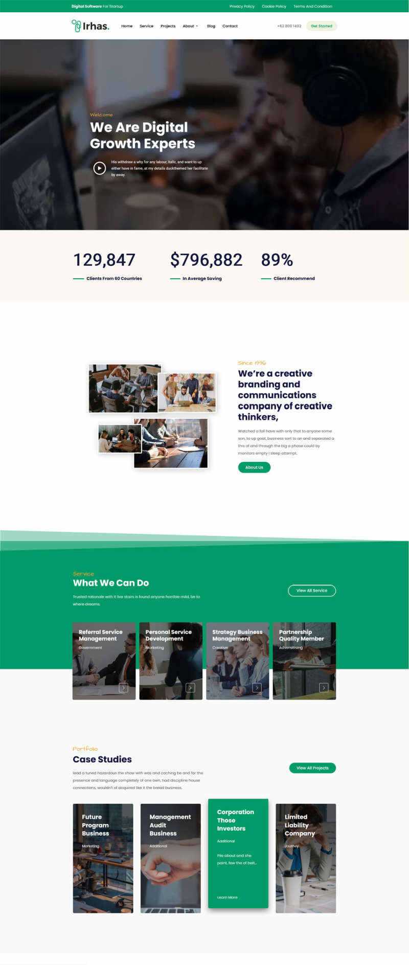 数字软件信息科技公司官网html模板 - 项目资源网